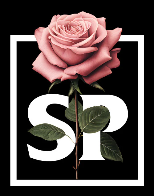 Unisex Rose Print Tee - Image 3
